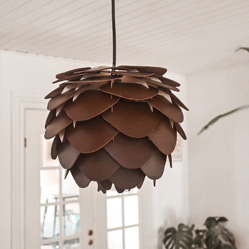 Pinje lampe - Læderfar