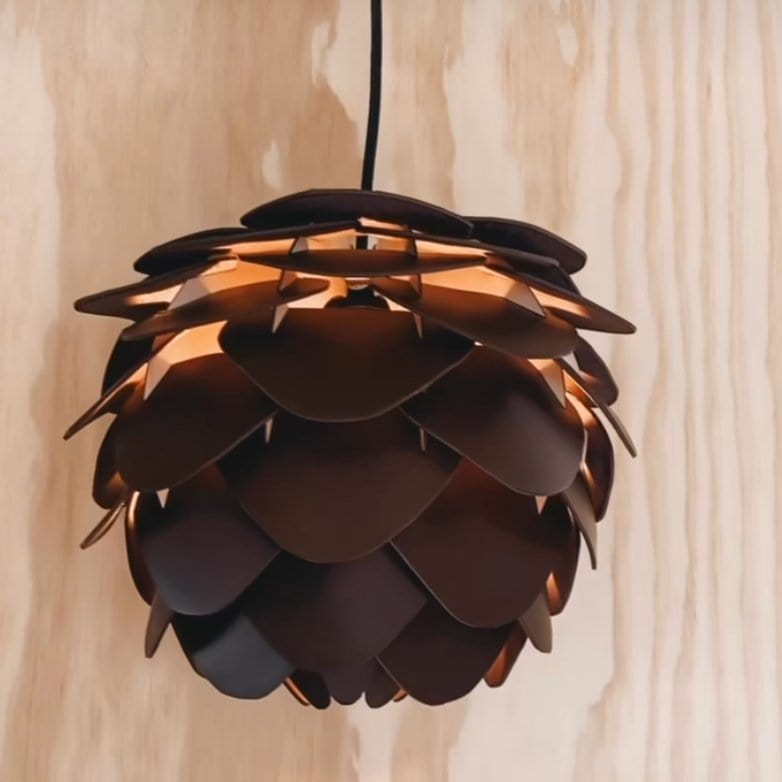 Pinje lampe - Læderfar