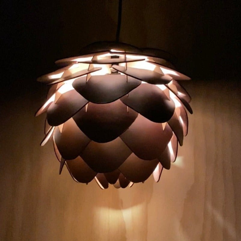 Pinje lampe - Læderfar